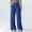 Blue, variant on Trikvn Wide Leg Yoga Pants For Women High Waisted Tummy Control Workout Trousers With Pockets Relaxed Fit Athletic Activewear For Gym Pilates
