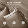 thumbnail image 4 of California Design Den Pillow Cases Standaard Set of 2 - 400 Thread Count, 100% Cotton, Soft Sateen, Fits both Standard / Queen Pillows - Mocha, 4 of 8