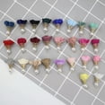 thumbnail image 4 of U8MO 10pc Chiffon Flower Pearl Tassels Jewelry DIY Earrings Accessory charms Pendants-Mixed color (random colors)-10pcs, 4 of 8