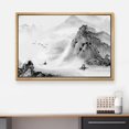 thumbnail image 3 of wall26 Framed Canvas Print Wall Art Chinese Ink Style Mountain, River and Boat Nature Wilderness Illustrations Modern Rustic Scenic Colorful for Living Room, Bedroom, Office - 24"x36" Natur, 3 of 5