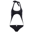 thumbnail image 2 of Maternity Women One-Piece Bathing Suit Solid Color Sleeveless Swimsuit High Waist Print Swimwear Monokini For Beach Pool, 2 of 8