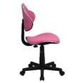 thumbnail image 3 of Pink Fabric Swivel Ergonomic Task Office Chair, 3 of 9