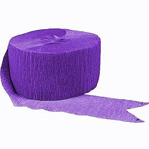 amscan crepe streamer purple 24m
