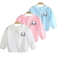 thumbnail image 3 of WOLLED 3-12Y Sunsuits for Boys Girls Kids Toddler Hooded Sun Shirt Jacket Youth Spring Summer Ice Silk Sun Protection Lightweight Breathable Rashguard, 3 of 9