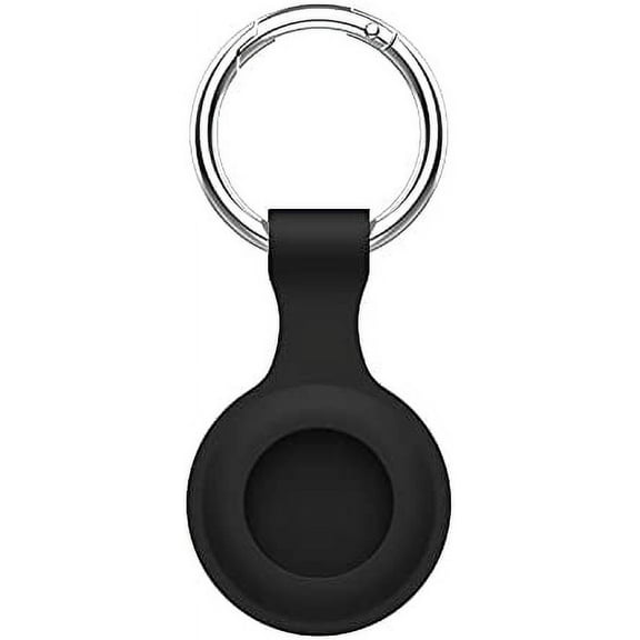 Black Apple AirTag Silicone Holder Keyring Keychain Case