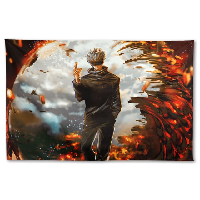 Tapiz para colgar en la pared Jujutsus Kaisens Gojos Satorus Anime