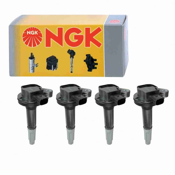 4 pc NGK 48763 Ignition Coils for 2505-481099 36-8198 673-6304 921-2138 BR3Z-12029-A DG542 E1122 GN10420 IC725 UF-622 UF622 Spark Plug Wire Boot Fits select: 2011-2016 FORD F150
