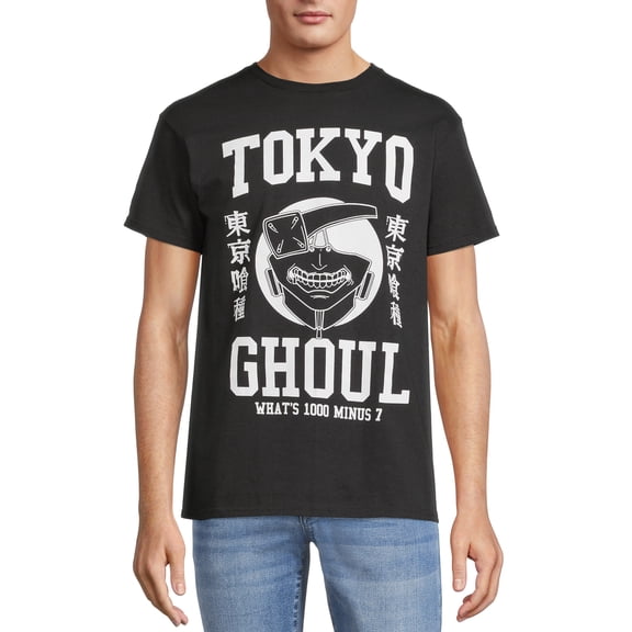 Tokyo Ghoul Anime Men's & Big Men's Black Graphic Tee Shirt, Sizes S-3XL