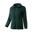 thumbnail image 2 of A2Y Women's Soft Sherpa Front Zipper Side Pockets Jackets Huntergreen XL, 2 of 3