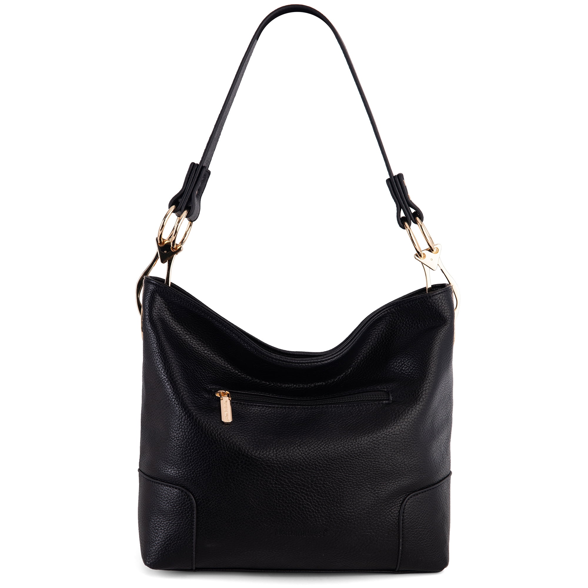 Montana West Hobo Bags for Women Top Handle Satchel Shoulder Purse Bucket Handbag, Black