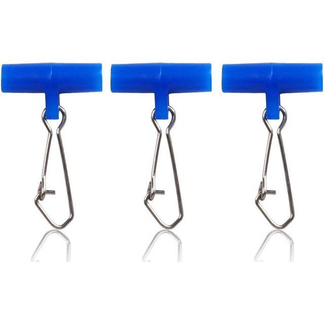 Sinker Slides for Fishing, Sinker Weight Silder Line Slide Sleeve Swivel Duo Lock Snaps for Saltwater Surf Bottom Fishing Fish Fider Rig Catfish Rig Blue Hook Snap 100 Pack