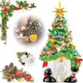 thumbnail image 1 of DIY Lighted Christmas Gnome Tree, Ceramic Christmas Trees That Light Up, 8 Inch Faceless Ceramic Xmas Tree, Small Prelit Tabletop Decor with Multicolored Lights for Home Indoor (1PC), 1 of 7