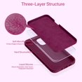 thumbnail image 3 of HTOOQ Compatible with iPhone 12 Mini Case 5.4 inch(2020),Liquid Silicone Case Gel Rubber Full Body Protection Shockproof Drop Protection Case(Wine Red)Wine Red, 3 of 7
