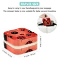 thumbnail image 5 of Ladybird Travel Portable Square Decorative Box Jewelry Stand: All-in-One Earring Holder, Ring Keeper, Necklace & Bracelet Organizer - Storage Box for Girls and Women, 5 of 6