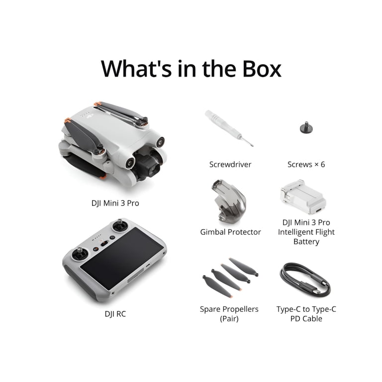 DJI Drone Mini 3 Pro with 4K60 Video, 48MP Stills, RC, 34Min