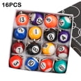 thumbnail image 1 of Ensemble de (16) - Porte-Clés de TABLE de Billard Boule de Billard Porte-Clés Tout Neuf - K5Z9, 1 of 9