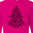 thumbnail image 4 of Inktastic Furry Christmas Tree As Pawprints Long Sleeve T-Shirt, 4 of 5