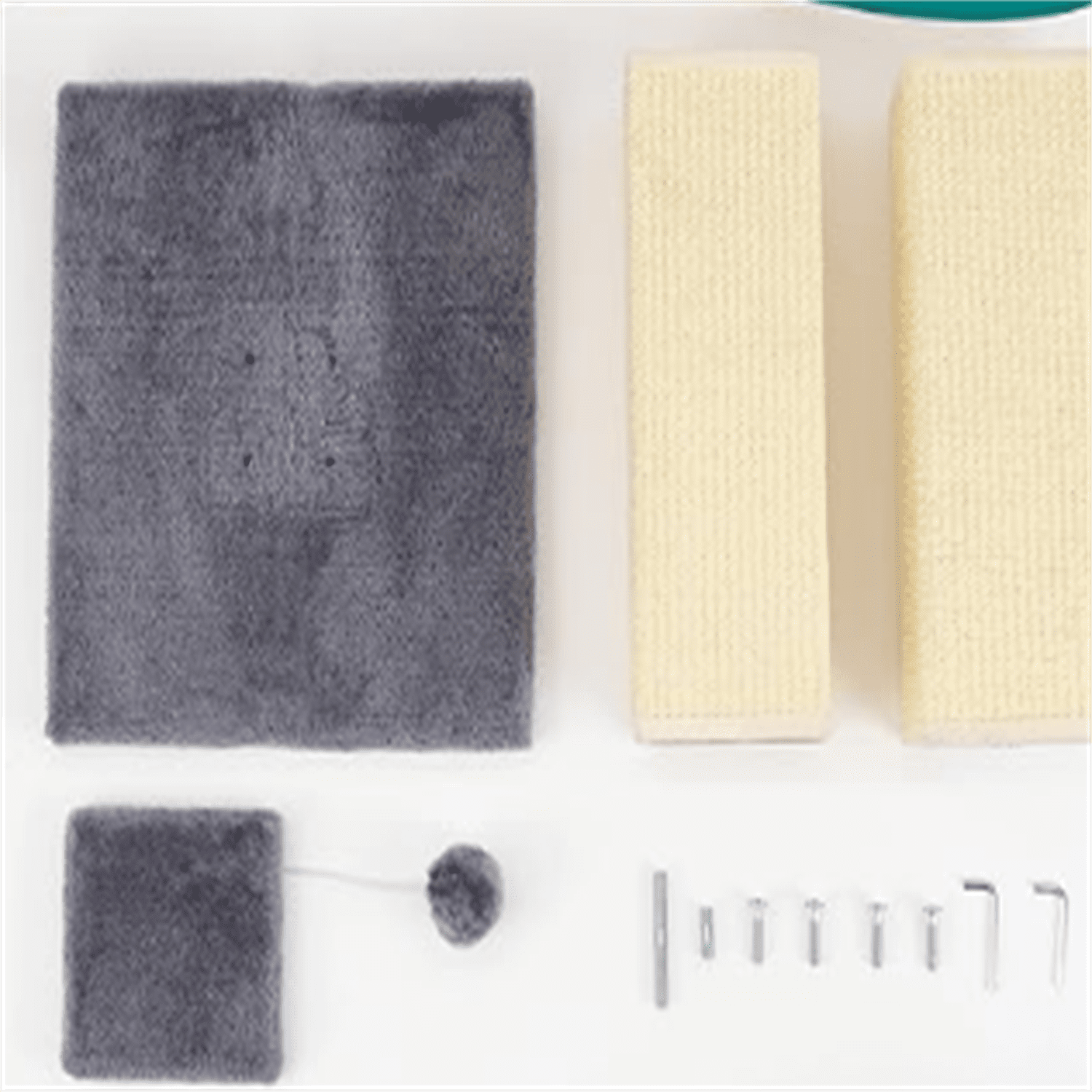 Cat Scratching Post 32 Inch for Indoor Large Cats and Kitten, Nature Sisal Tall Cat Scratch Post, Sisal Cat Scratcher Improve Cat's Scratching Habits and Protect Your Furniture, Grey