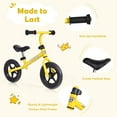 thumbnail image 7 of FONIRRA Kids No Pedal Training Bicycle Outdoor Lightweight Balance Bike with Adjustable Handlebar & Seat, Ages 30 Months to 5 Years, Yellow, 7 of 7