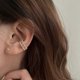 thumbnail image 2 of Pendientes de clip de oreja de perla multicapa, sencillos y combinables, elegantes, coreanos, de alta gama, estilo francés, retro, para mujer, 2 of 6