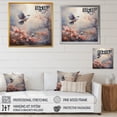 thumbnail image 4 of Designart "Flight of Cherry Blossoms and Bird in Japan III" Animals Wall Art - Modern Pink Bird Bedroom Canvas Wall Art, 4 of 6