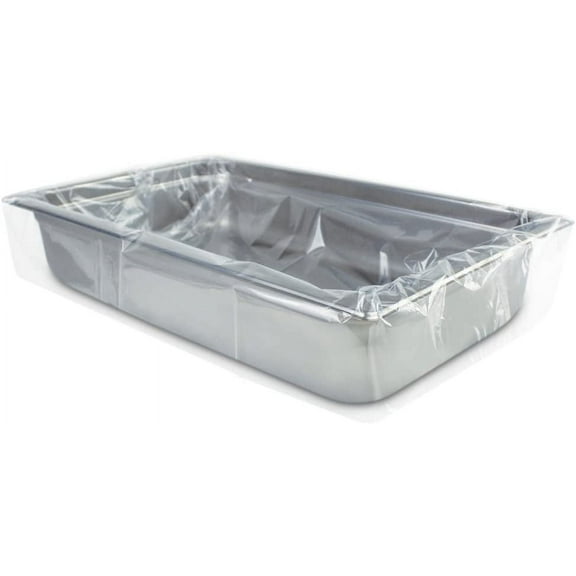 pansaver 42001 full shallow/medium pan liner, 34" x 12", clear