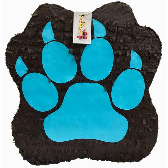 APINATA4U Black & Blue Paw Print Pinata 19" Tall Puppy Themed