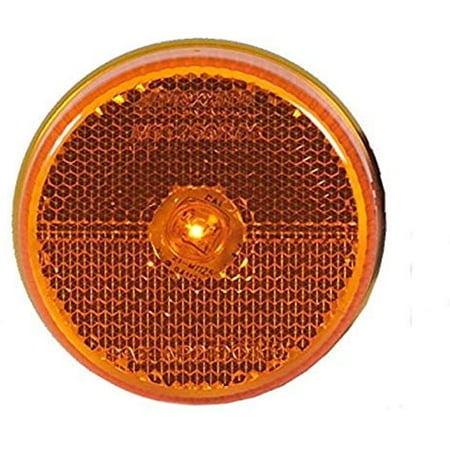 Maxxima M11256Y Amber 2-1/2" Round LED Reflectorized Clearance Marker Light