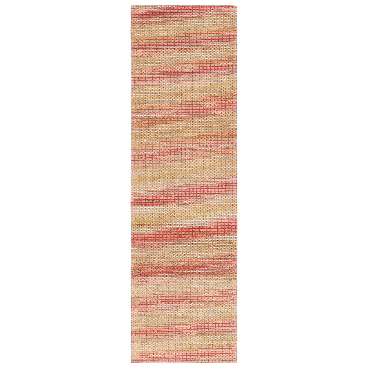 SAFAVIEH Marbella Kennard Striped Area Rug, Natural/Red, 8' x 10'