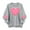 Gray, variant on Amidoa Pullover Tops for Women Green Valentines Oversized Sweatshirts Going out Heart Crew Neck Tees Womens T Shirts L
