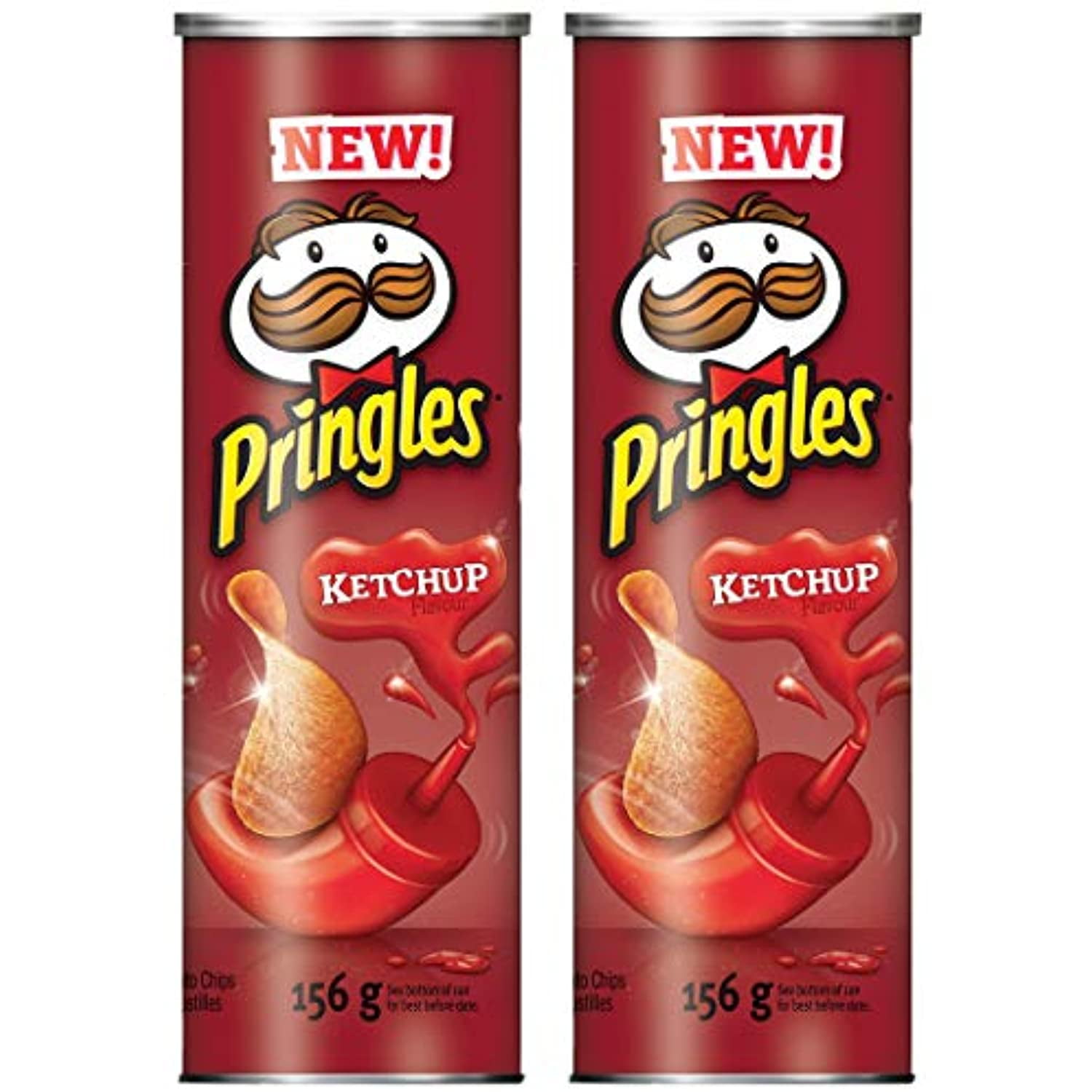 Pringles Potato Chips, Ketchup, 156 Grams/5.50Oz (2 Pack)