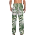 thumbnail image 2 of Tropical Palm Leaves Ghost Pajama Pants, Men's Lounge Pants Light with Drawstring and Pockets, Christmas New Year Birthday Father's Day Gifts, 2 of 7
