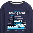 thumbnail image 3 of Instant Message - Transportation - Parts Of A Fishing Boat - Toddler & Youth Long Sleeve Graphic T-Shirt, 3 of 6