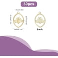 thumbnail image 2 of Rack Plating Alloy Pendants Oval with Bees Light Gold 28.5x18x2.5mm Hole: 1.5mm 30pcs/box, 2 of 6