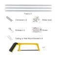 thumbnail image 3 of Miumaeov Metal Ceiling Curtain Track Kit with hooks Corner Connectors Modern Room Divider Ceiling Track Set with Corner Bends Room Dividers Curtain Rail System White, 3 of 14