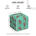 thumbnail image 3 of Kdxio Cartoon Lobsters 4 Print Tissue Box Cover,Square Decorative PU Leather Facial Paper Case Organizer Holder Dispenser for Bathroom,Night Stands,Desk,Car 5.2''X5.2''X5.2'', 3 of 6