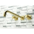 thumbnail image 2 of Kingston Brass KS6047DX Concord Two-Handle Wall Mount Roman Tub Faucet, Brushed Brass, 2 of 7