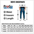 thumbnail image 5 of ProGo USA Men's Joggers Sweatpants Basic Fleece Marled Jogger Pant Elastic Waist (Midnight, Large), 5 of 6