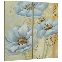 Whispering Blues Canvas Wall Art Set of Two 2 Blue