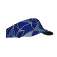 thumbnail image 3 of This Unisex Sunshade Open-Top Hat Features An Open-Top Design That Is Not Stuffy And Has A Curved Eave Royalblue Geometric Lines_2, 3 of 8