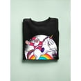 thumbnail image 3 of Santa Riding A Unicorn Sweatshirt Women -Smartprints Designs, Female 5X-Large, 3 of 4