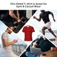 thumbnail image 6 of Bixox Men's Ladybug Pattern Printed Short Sleeve Skinny Athletic T-Shirt, 6 of 6