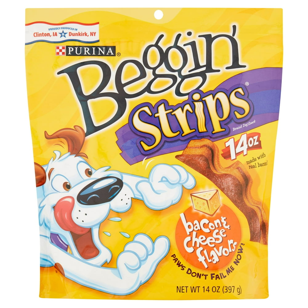 Purina Beggin Strips Bacon & Cheese Flavors Dog Treats 14 Oz. Walmart
