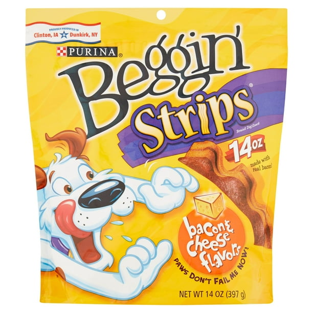 Purina Beggin Strips Bacon & Cheese Flavors Dog Treats 14 Oz. Walmart