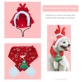 thumbnail image 2 of Disfraz navideño para mascotas, otoño e invierno, con astas de reno, gorro desmontable y bufanda, disfraz navideño para fiesta de festival de Navidad, 2 of 9