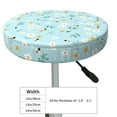 thumbnail image 4 of Bingfone Bee Flower Padded Round Bar Stool Cover Cushion with Elastic Fabric Round Chair Seat - Bee Flower, 4 of 7