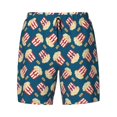thumbnail image 4 of Lsque Mens Swim Trunks Popcorn With Glasses Pattern - Bathing Suit Compression Liner - Beach Swim Shorts Swimwear - (S-3XL) - Stretch Quick Dry -Medium, 4 of 9
