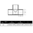 thumbnail image 2 of 4 Way 3/4-Inch Tee PVC Fitting Build Heavy Duty Greenhouse Frame Furniture Connectors (Pack of 8), 2 of 2