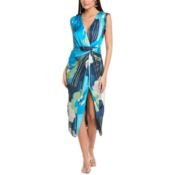 Ramy Brook womens Amore Morgan Midi Dress, 0, Blue