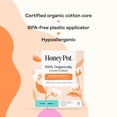 thumbnail image 6 of Honey Pot 100% Organic Cotton Core Duo Pack Tampons, 18 Count, 6 of 10